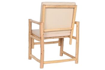 FAUTEUIL COTON EUCALYPTUS 61X50X90 BLANC MB208913 7