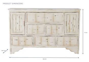 BUFFET MDF 120X34,5X77 BLANC MB196238 7