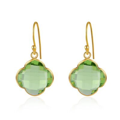 CAPUCINE - Earrings - gold - amethyst (green)