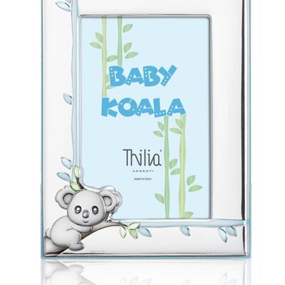 Cadre Photo 13x18 cm Argent Ligne "Koala" pour Enfant