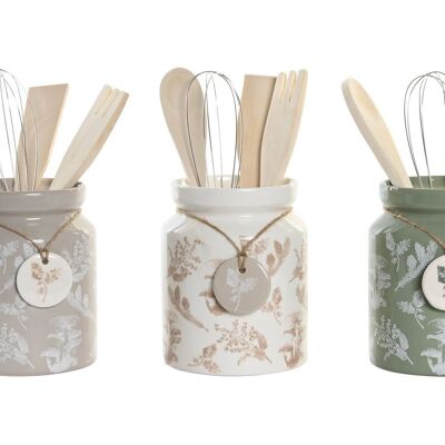 UTENSILS JAR SET 5 DOLOMITE 12X12X25 1 L, 3 SUR PC200329