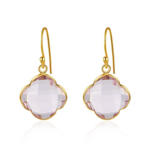 CAPUCINE - Ohrringe - gold - quartz (pink)