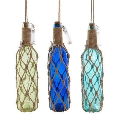 GLASS LED DECORATION BOTTLE 8X8X47 3 SURT. LM210911