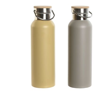 STAINLESS STEEL BOTTLE 7X7X25 500ML DOUBLE WALL 2 SURT. PC209032