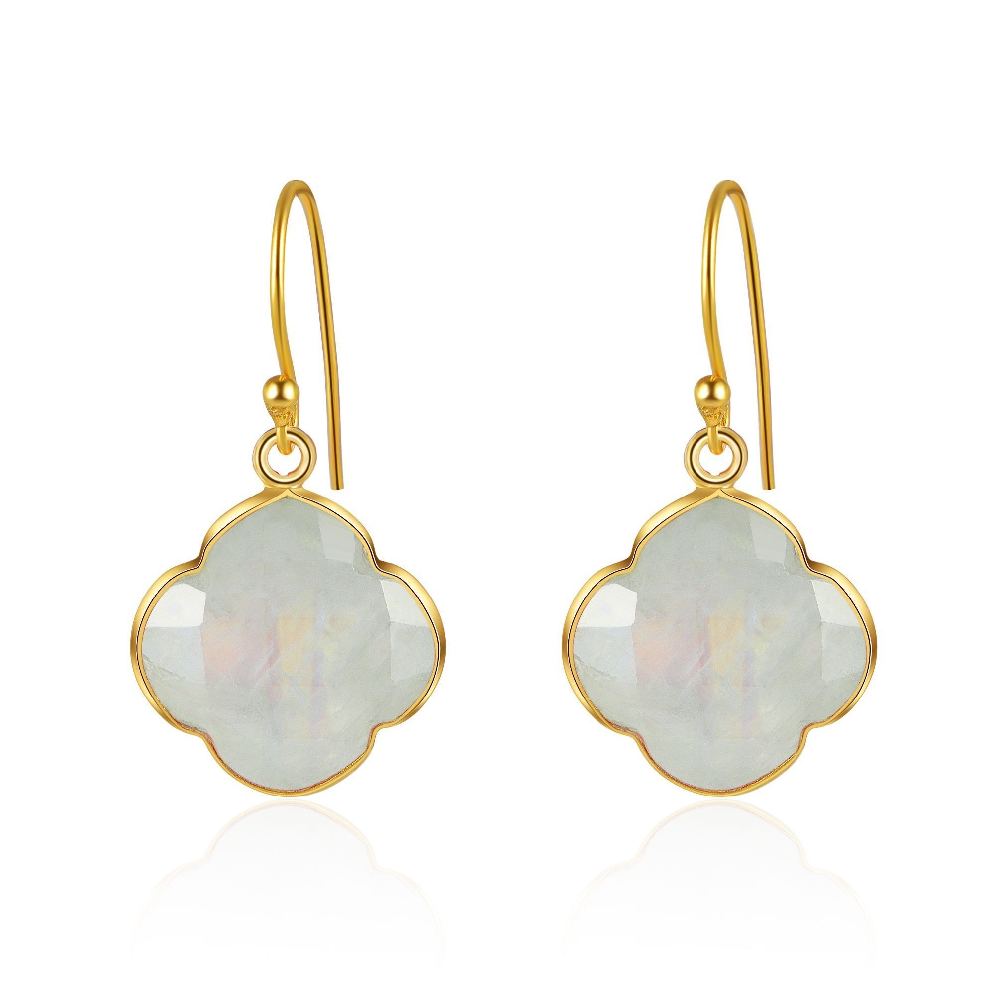 CAPUCINE - Orecchini - oro - pietra di luna (bianca)