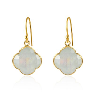 CAPUCINE - Earrings - gold - moonstone (white)