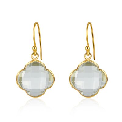 CAPUCINE - Earrings - gold - crystal_stone (transparent)