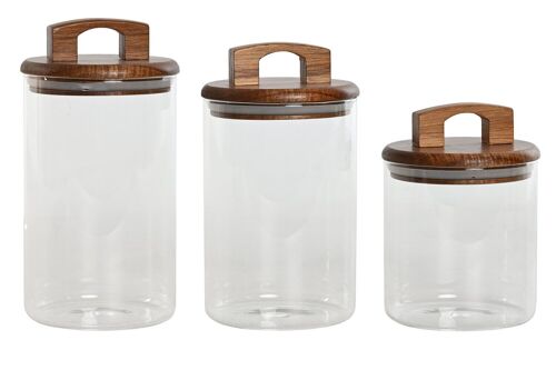 Bote Set 3 Borosilicato 10X10X20 1L 650Ml / 900Ml PC212588