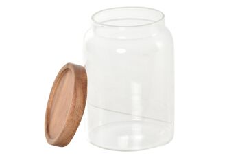 Set De 3 Pots Acacia Borosilicate 10X10X20 1L/700Ml PC196335 3