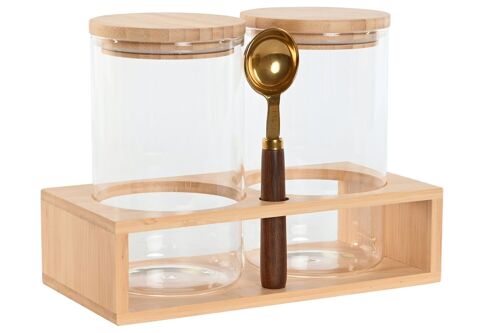 Bote Set 3 Borosilicato 24X12X18,5 10X10X17,5 PC210354