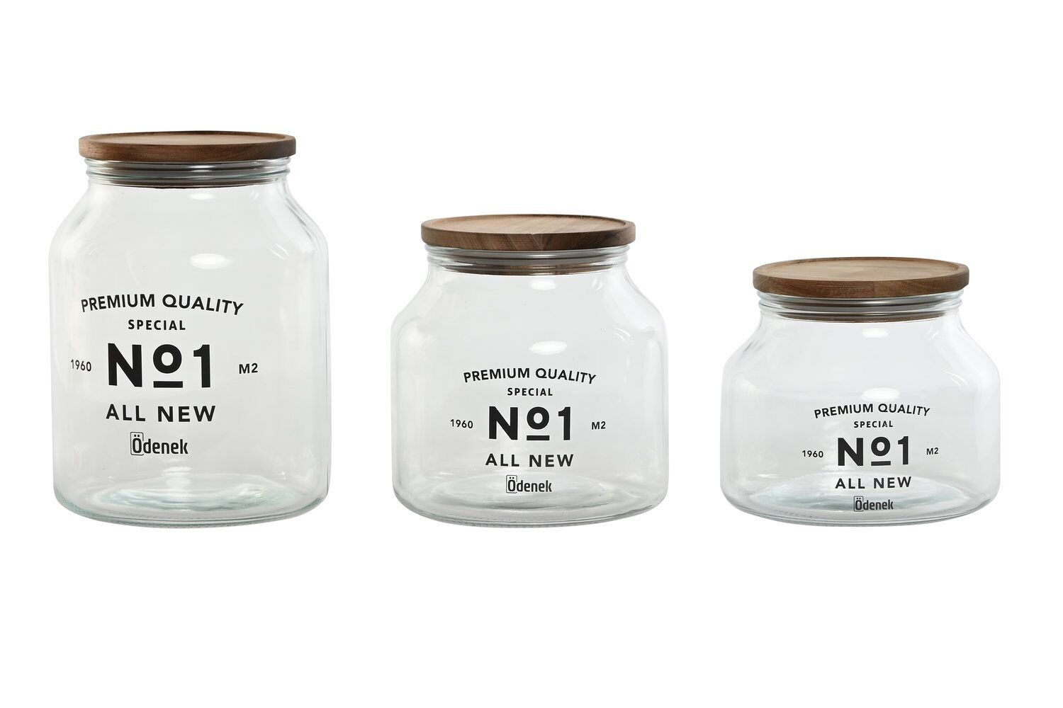 BOTE SET 3 CRISTAL ACACIA 16X16X21 3L, 2L/1.5L PC210087