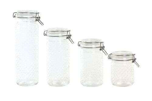 Bote Set 4 Cristal Inox 10X10X33 2L 1,4/1,1/760Ml PC203463