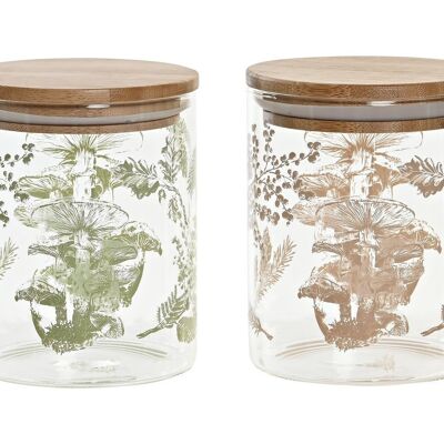 BAMBOO BOROSILICATO VASO 10X10X12,5 700 ML, 2 ASSORTIMENTI. PC200303