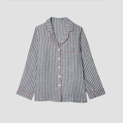 Midnight Stripe Pyjama Shirt