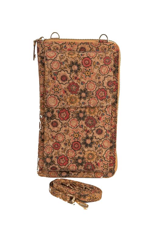 BH002 - Cork wallet/mobile case and purse with long strap