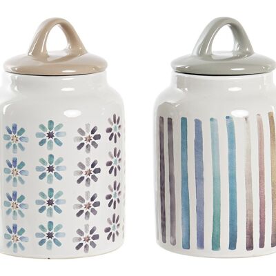 STONEWARE JAR 11X11X19 AFRICA MATE 2 ASSORTED. PC200249