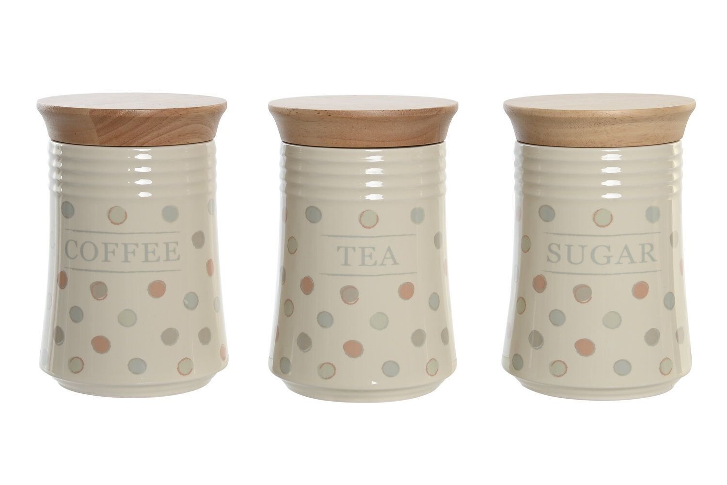 VASO IN GRES DI BAMBÙ 10X10X16 POIS 3 ASSORTIMENTI. PC204944