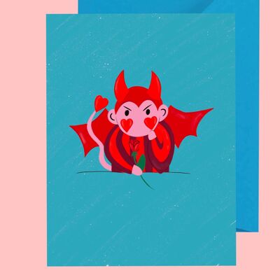 Naughty Little Devil, Valentines Day Card