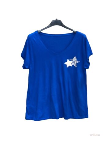 T-shirt double étoile à la poitrine 5