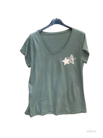 T-shirt double étoile à la poitrine 9