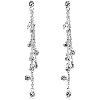 LAVANDE - Earrings - silver - crystal_stone (transparent)
