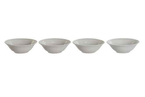 BOL SET 4 PORCELANA 17X17X7 BLANCO PC208145