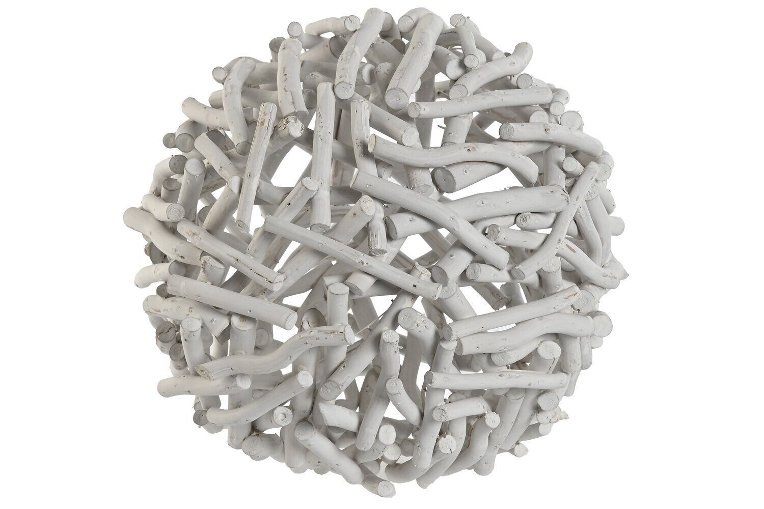 DECORAZIONE LEGNO SFERA 30X30X30 BIANCO CONSUMATO DH213147