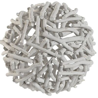 Sfera decorativa in legno 30X30X30 Bianco consumato DH213147