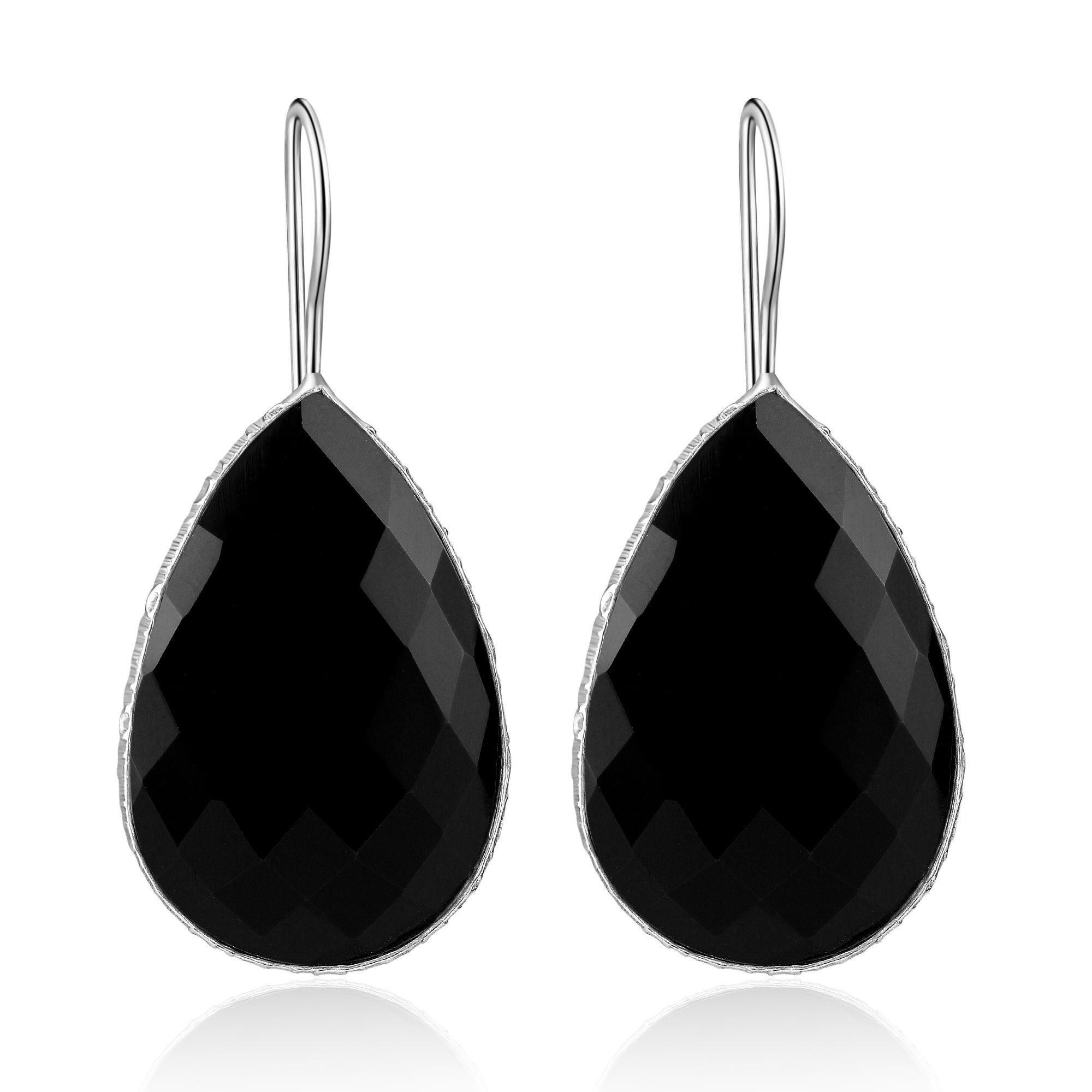 TULIPE - Orecchini - nero - onice (nero)