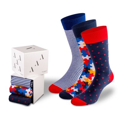 Colorful pattern gift box from PATRON SOCKS - PRACTICAL, INDIVIDUAL, PURE JOY!