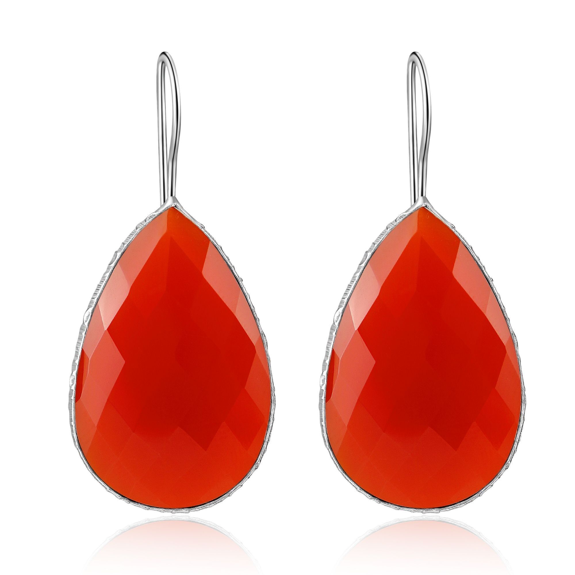 TULIPE - Orecchini - rosso - onice (rosso)