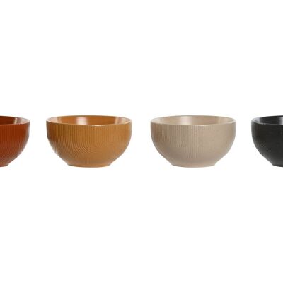 STONEWARE BOWL 14X14X7.5 480ML MATE 4 SURT. PC212571