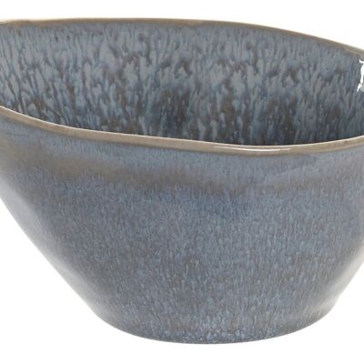 GLAZED STONEWARE BOWL 15X11,8X9 SKY BLUE PC202629