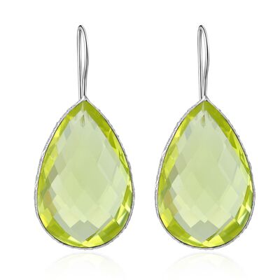 TULIPE - Pendientes - verde - cuarzo (amarillo)