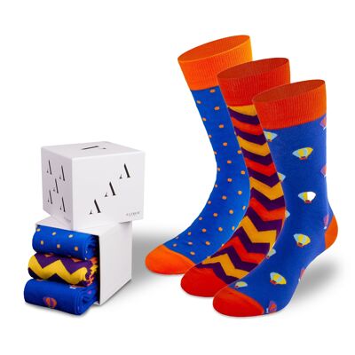 Orange Vielfalt Geschenkbox von PATRON SOCKS - PRAKTISCH, INDIVIDUELL, FREUDE PUR!