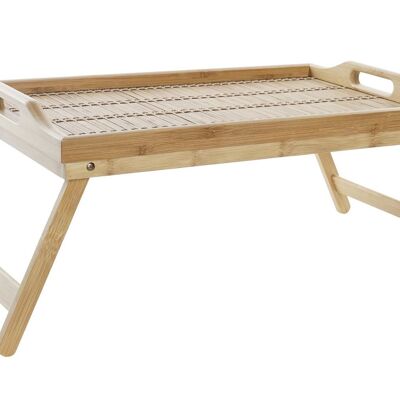 BAMBOO TRAY 62X30X22 LEGS NATURAL PC193568