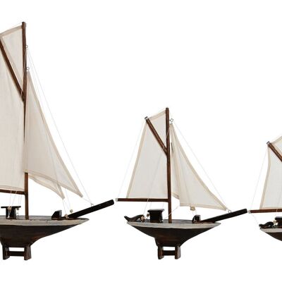 Barca Set 3 Cotton Wood 55X8X70 Ecru LM211316