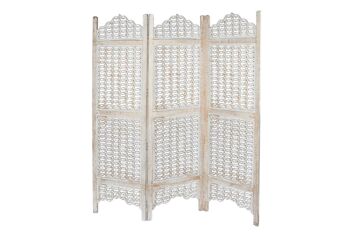 PARAVENT MANGUE MDF 150X2X180 DÉCAPAGE BLANC MB199412 1