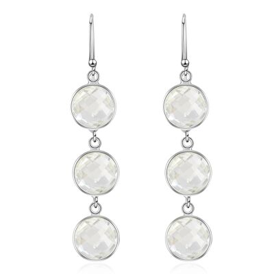 GARANCE - earrings - transparent - quartz (transparent)