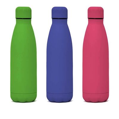 Bouteille thermos en caoutchouc en acier inoxydable