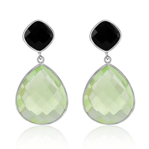 MAGNOLIA - Ohrringe - green - amethyst,onyx (black,green)