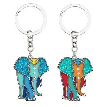 Porte-clés animaux - papillon/hibou/éléphant 4