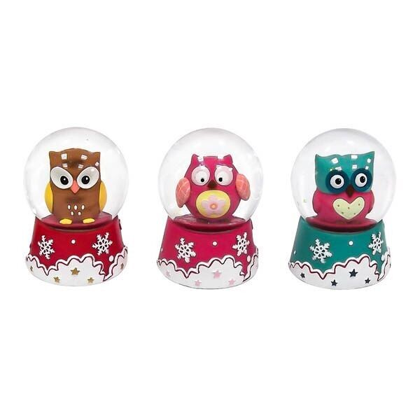Triple assortment of winter owl snowballs