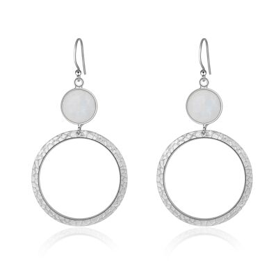 MARGUERITE - Earrings - white - moonstone (white)