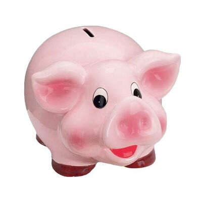 Pink piggy bank