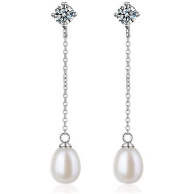 MASAMI - Boucles d'oreilles - argent - zircone (transparent)