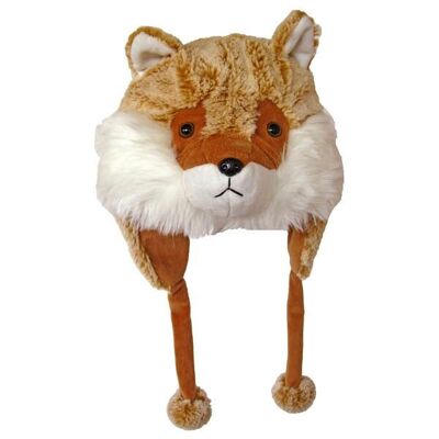 Brown fox plush hat