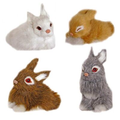 Assortment of rabbits with fur