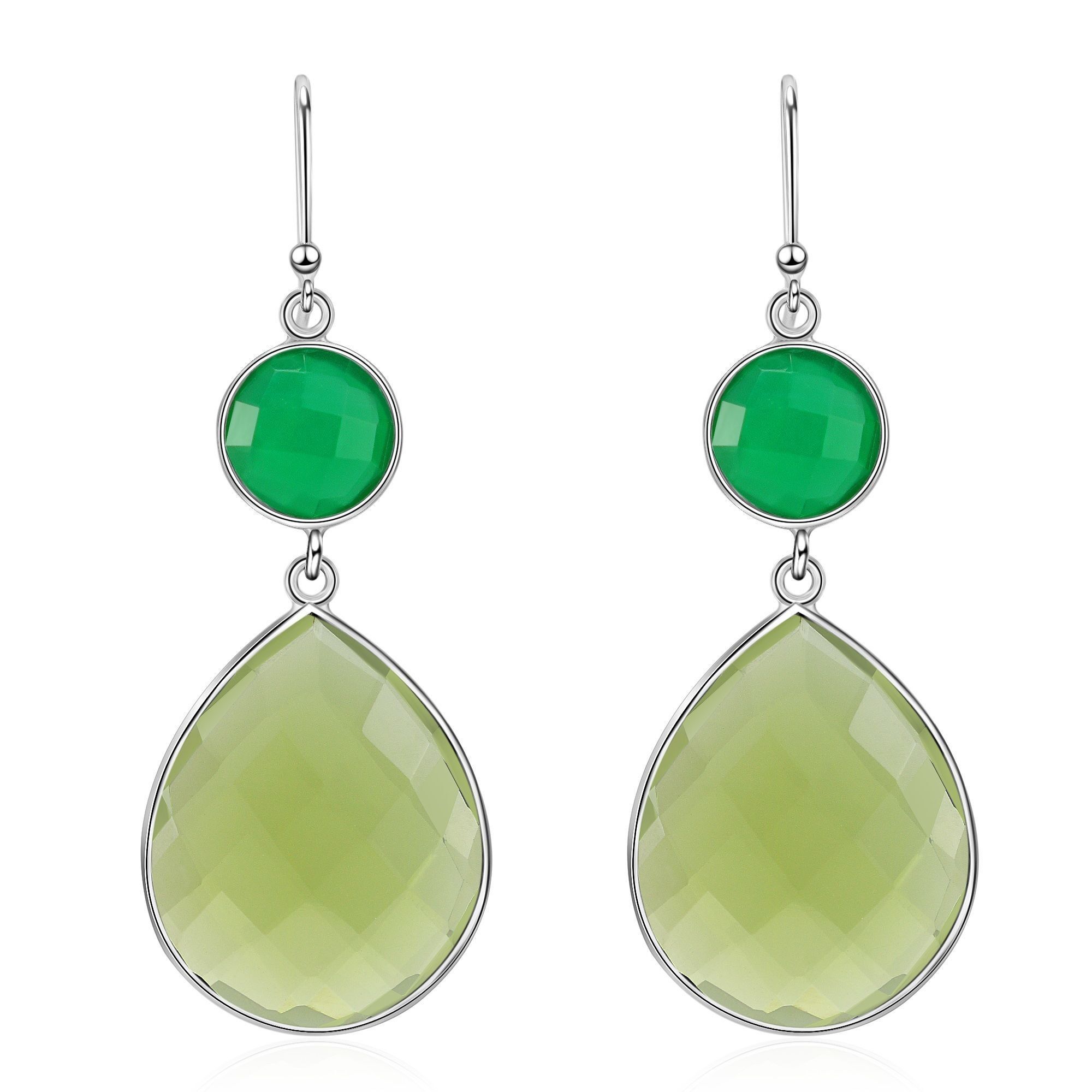 ORCHIDÉE - Orecchini - verde - ametista, onice (verde)