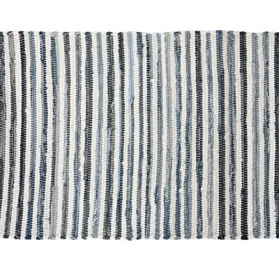 TAPIS COTON 80X50X0.5 CHINDI BLEU TX211268